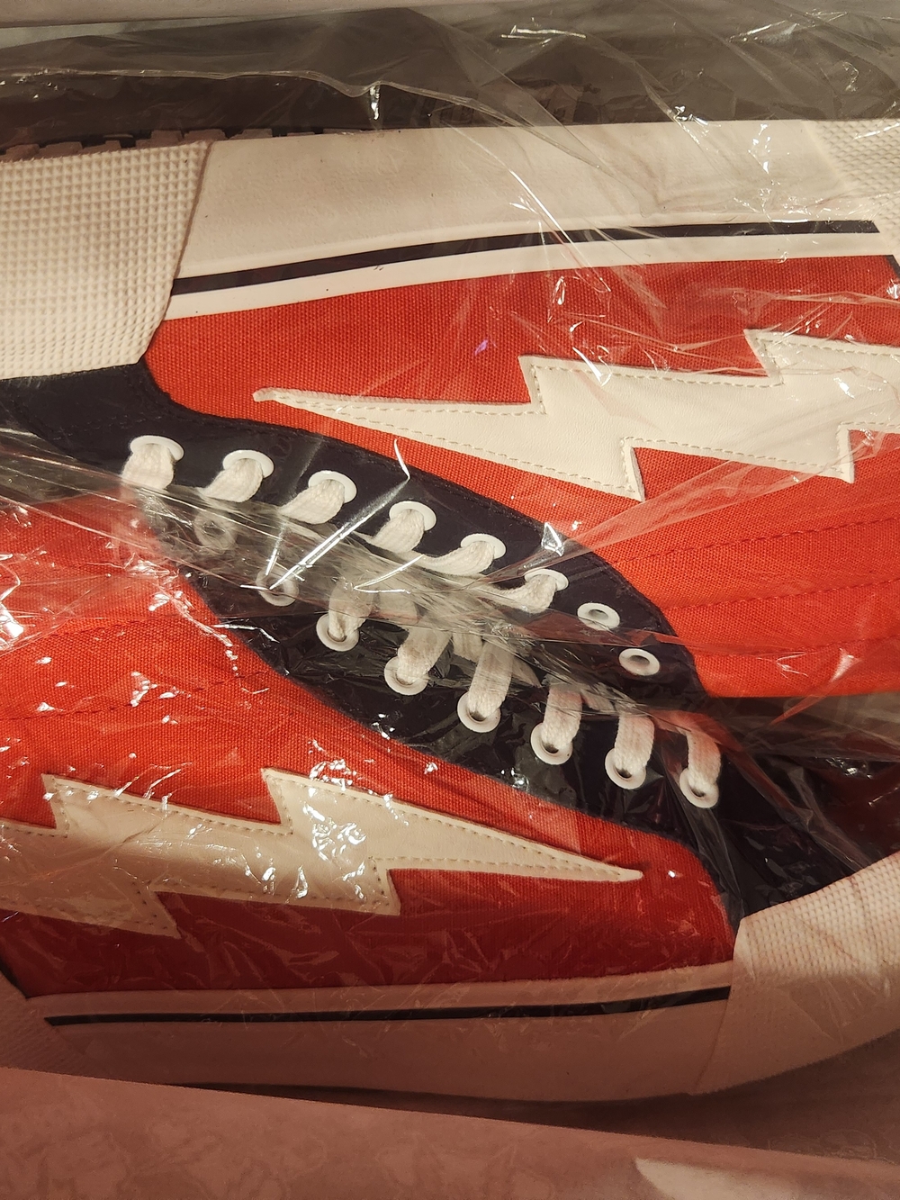 Revenge X Storm Men's Red Lightning Canvas Sneakers - Casual Street Style